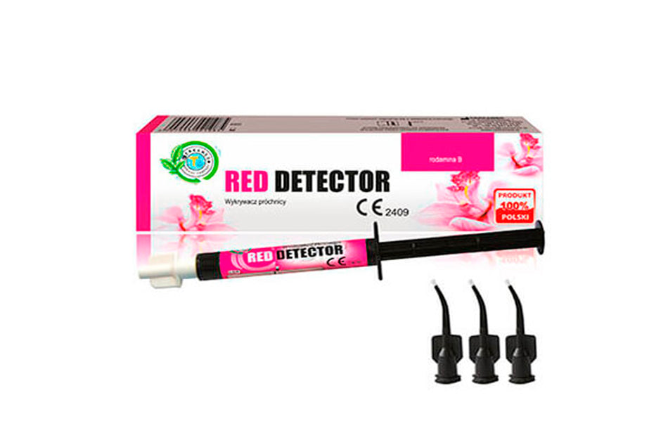 Red detector, lokalisering af carieslæsioner, pakning med 2 ml sprøjte