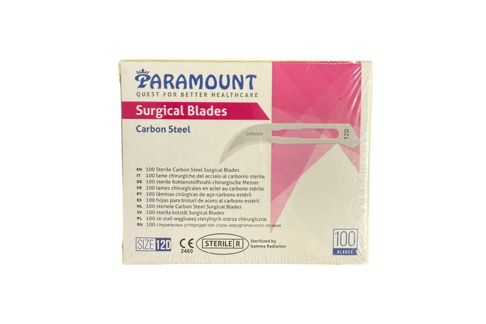 Scalpel blades no. 12D, pack of 100 pcs