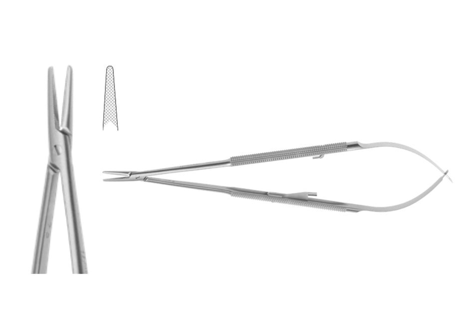 Micro needle holder Castroviejo straight