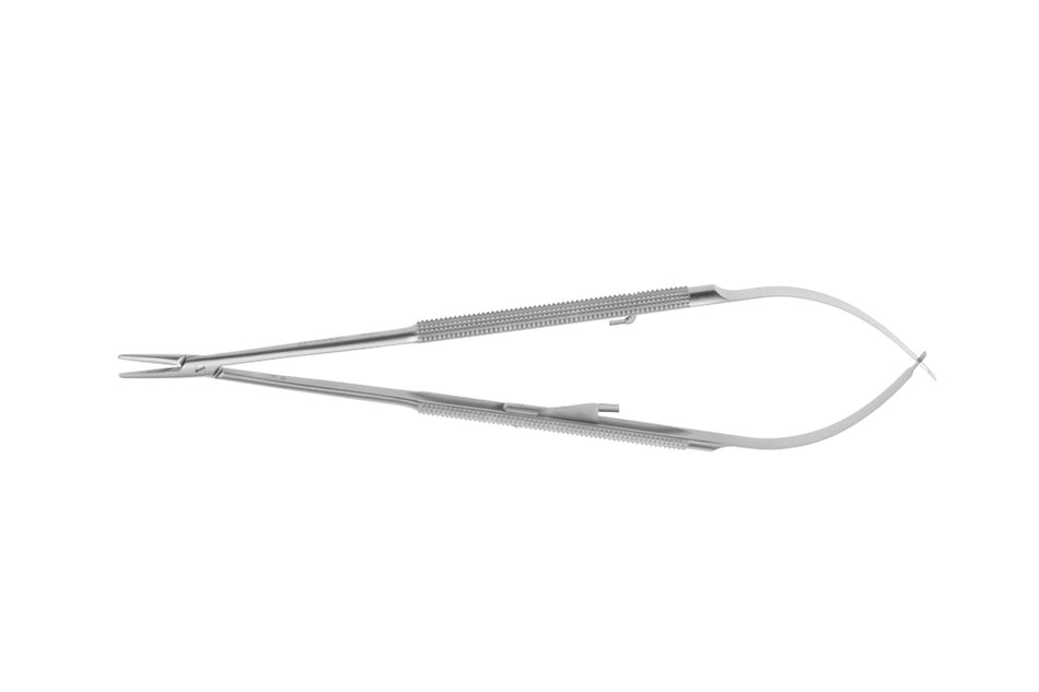 Micro needle holder Castroviejo 18 cm straight with carbide jaws