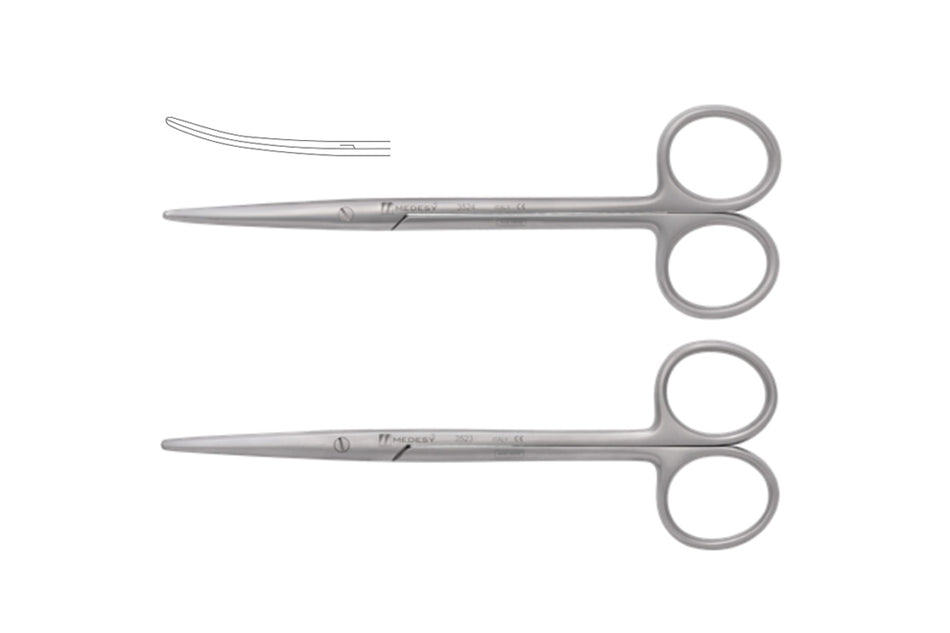 Metzenbaum classic suture scissors 14.5 cm with rounded tip.