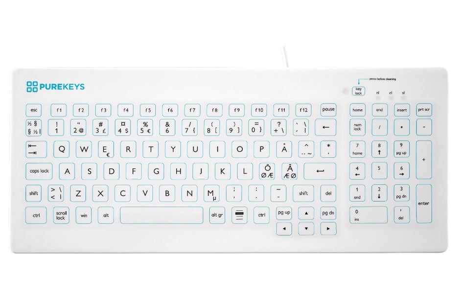 Purekeys clinic keyboard wireless