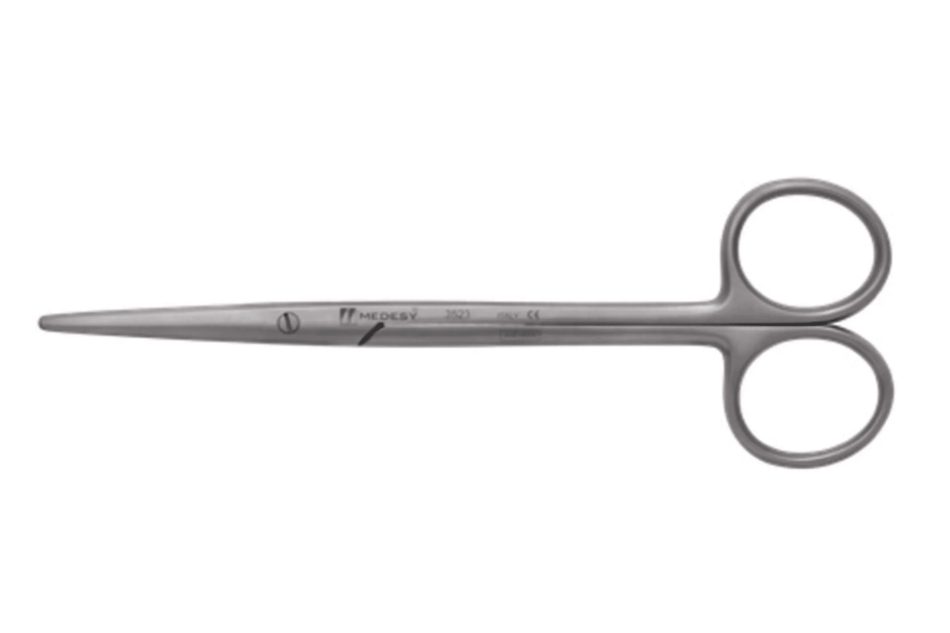 Metzenbaum classic suture scissors 14.5 cm with rounded tip.