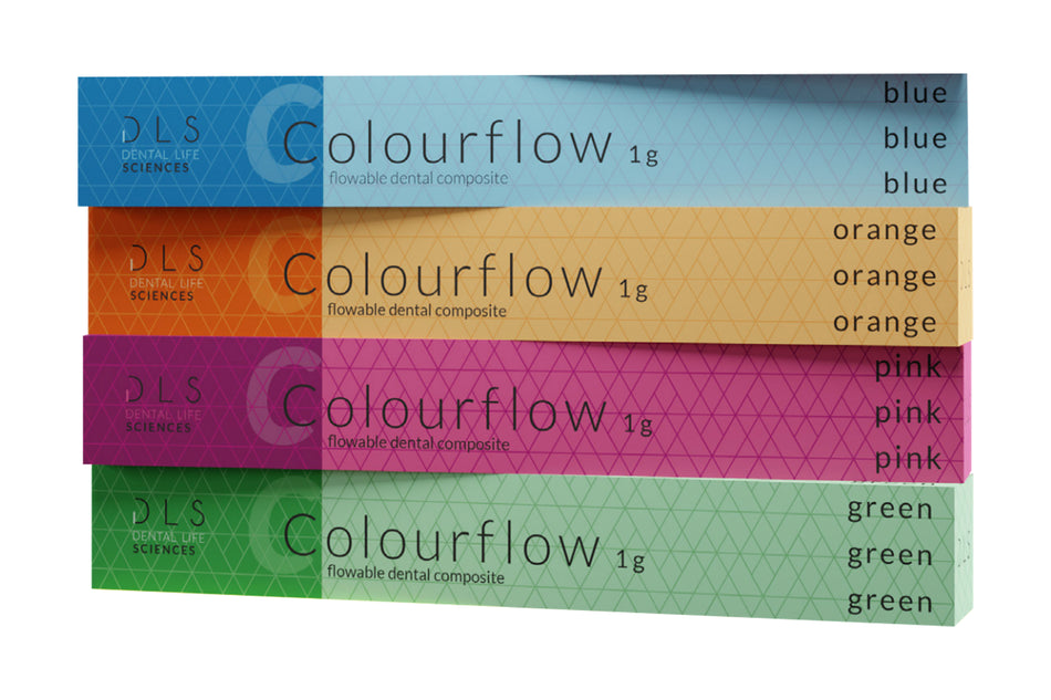 Colourflow Komposit i 4 friske farver, pakning med 1 g