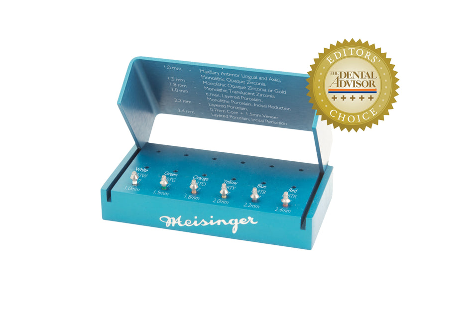 Occlusal reduction set with 8 degree Taper